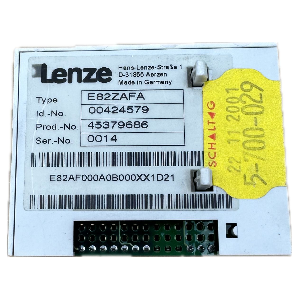 PQ3837 Funktionsmodul Lenze E82ZAFA 00424579 E82AF000A0B000XX1D21_3