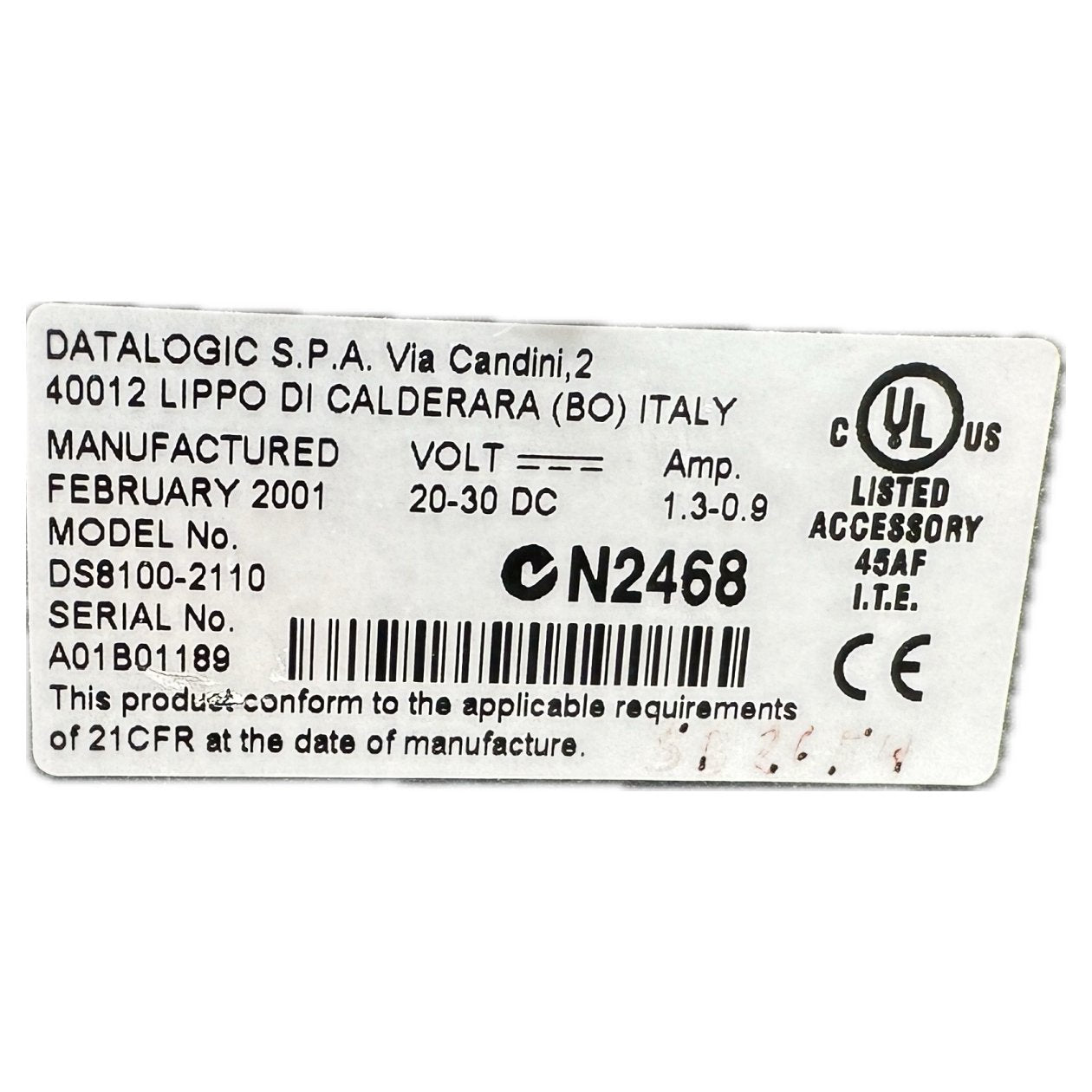 DATALOGIC N2468 DS8100-2110_5