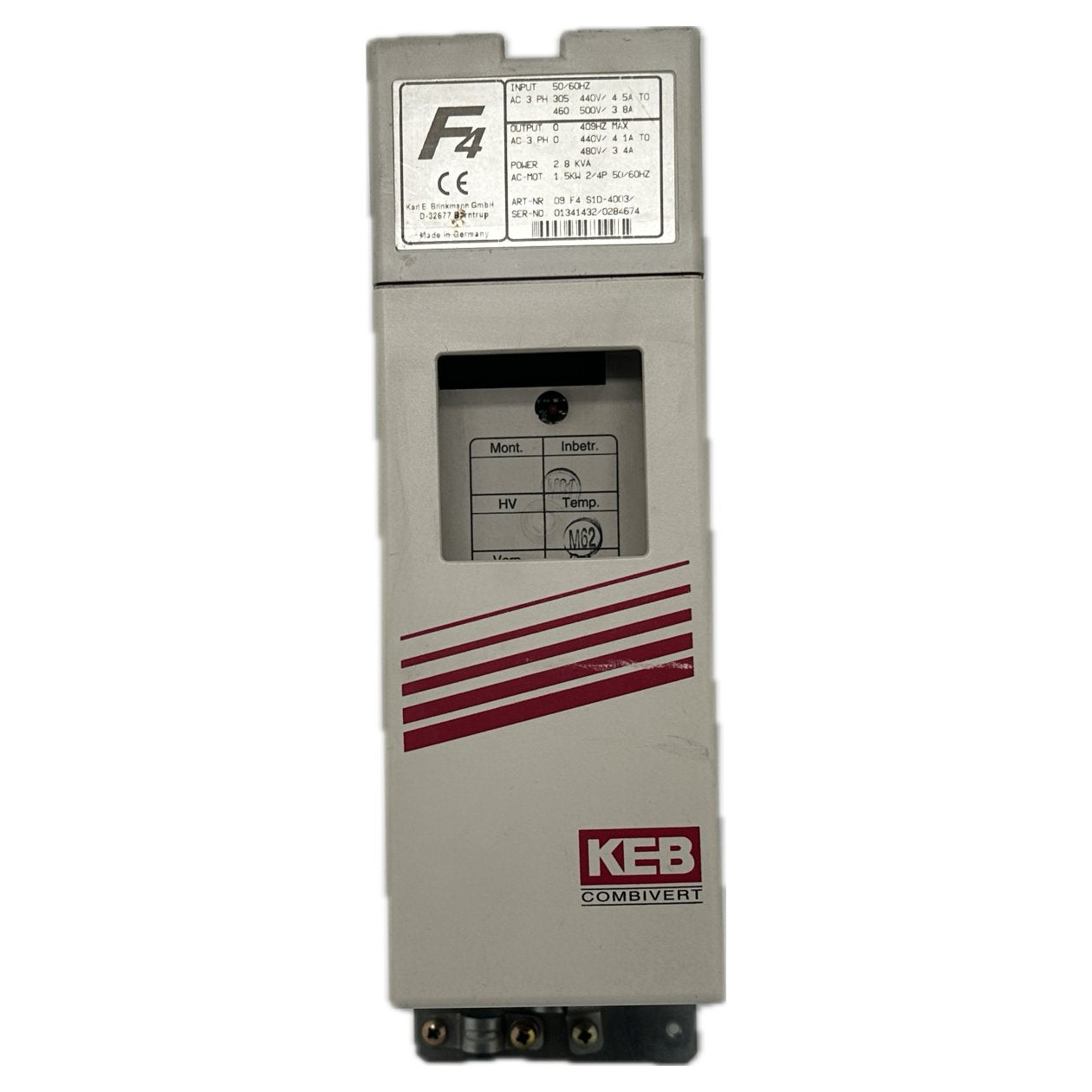 PQ4400 Frequenzumrichter KEB 09.F4.S1D-4003/ 1.5KW 4.5A