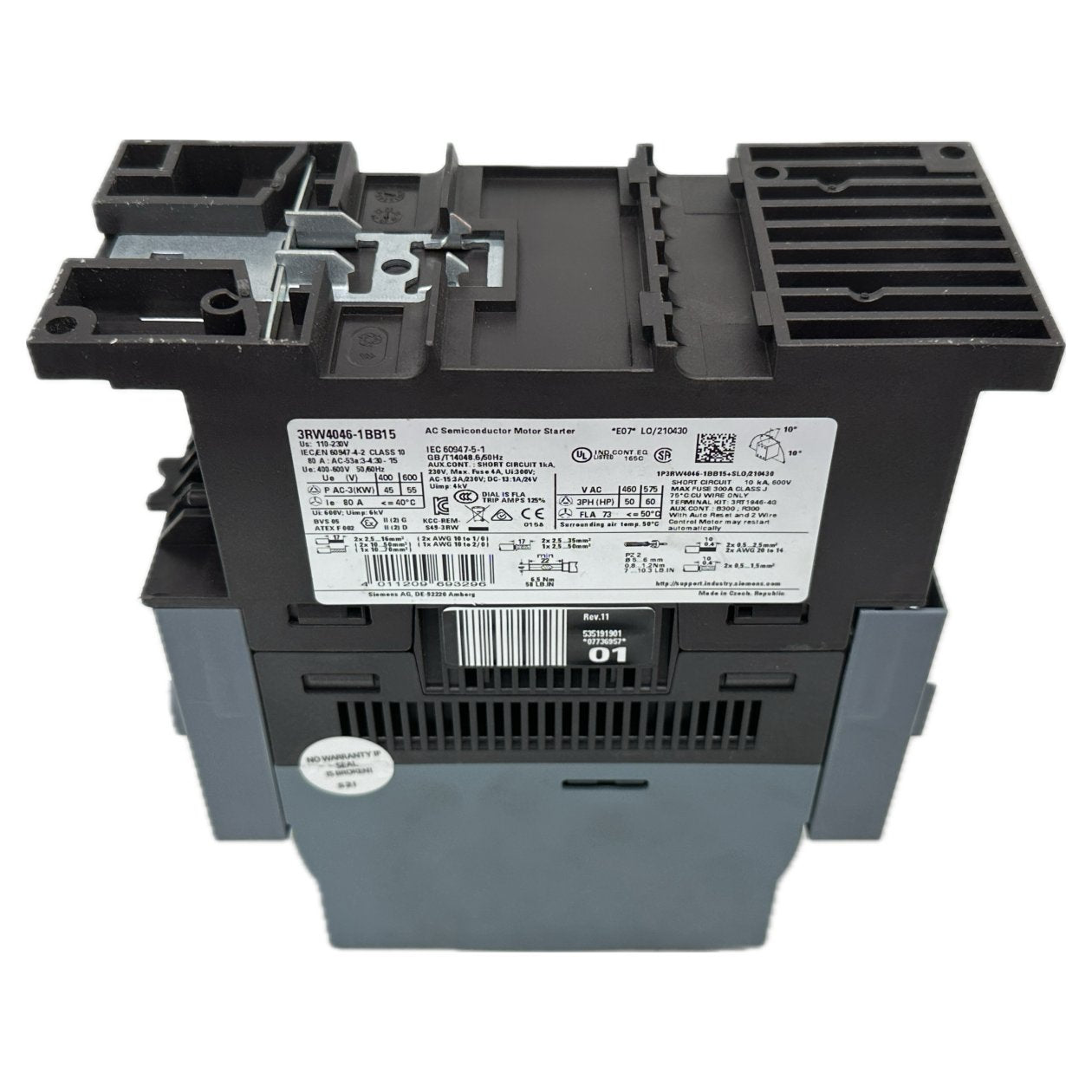 Sanftstarter SIRIUS Siemens 3RW4046-1BB15 E07_4