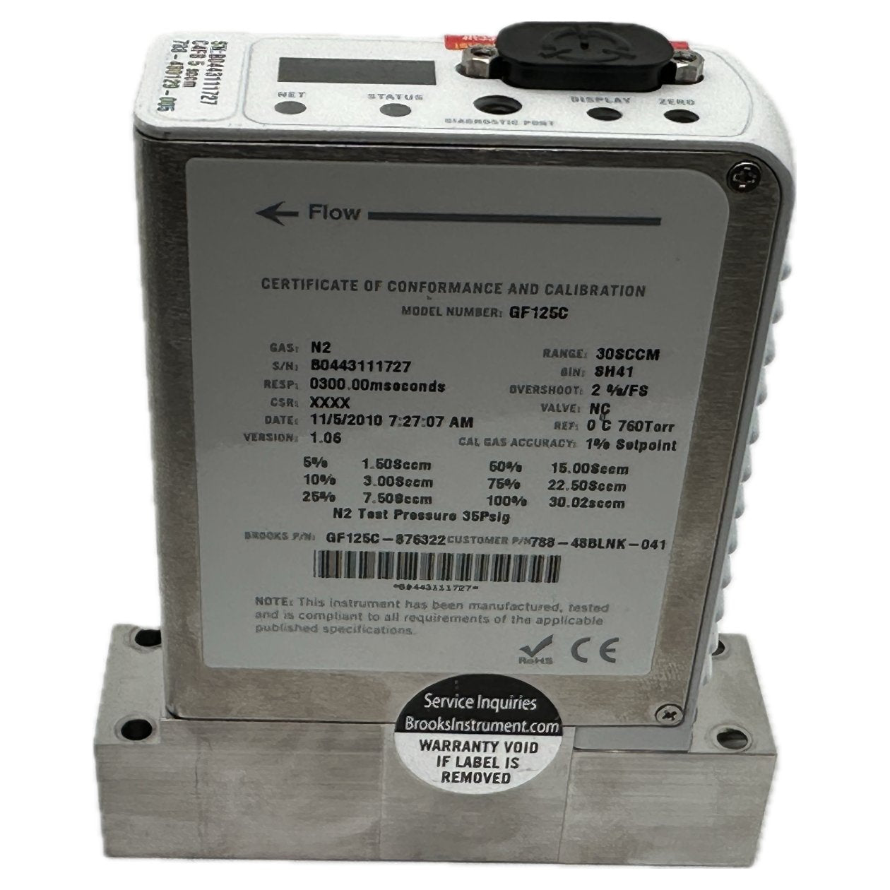 Massenflussregler Mass Flow Controller Celerity GF125C-876322_3