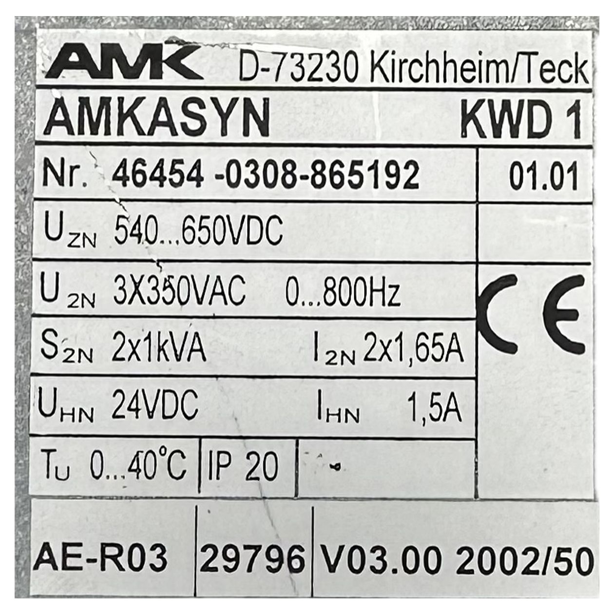 PQ4656 Servoregler AMK KWD1 2x KW-R04_5