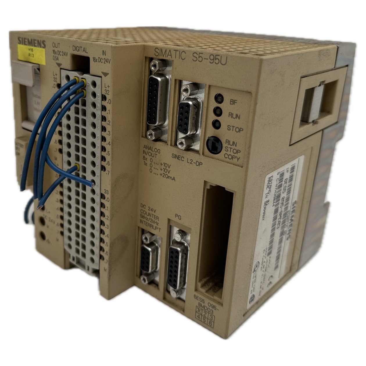 PQ4779 S5-95U Siemens S5 CPU Siemens 6ES5095-8MD03 6ES5 095-8MD03 E1