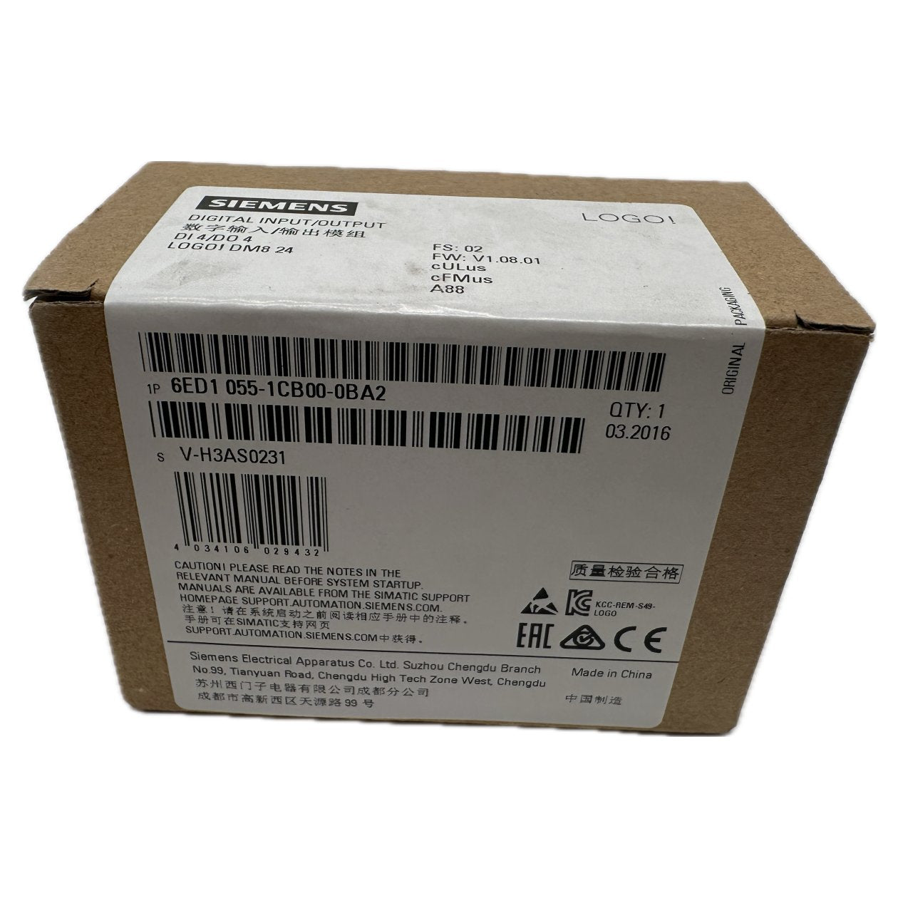 PQ4800 Input/Output Siemens 6ED1 055-1CB00-0BA2 6ED1055-1CB00-0BA2 Versiegelt_2