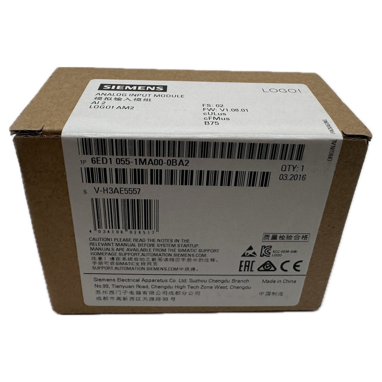 PQ4802 Input Module Siemens 6ED1 055-1MA00-0BA2 6ED1055-1MA00-0BA2 Versiegelt_2