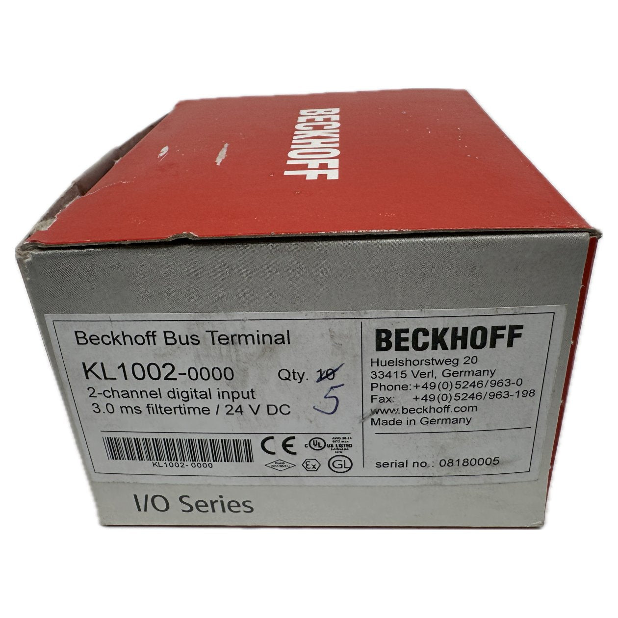 PQ4809 Posten 5 Stück Bus Terminal Beckhoff KL1002_3