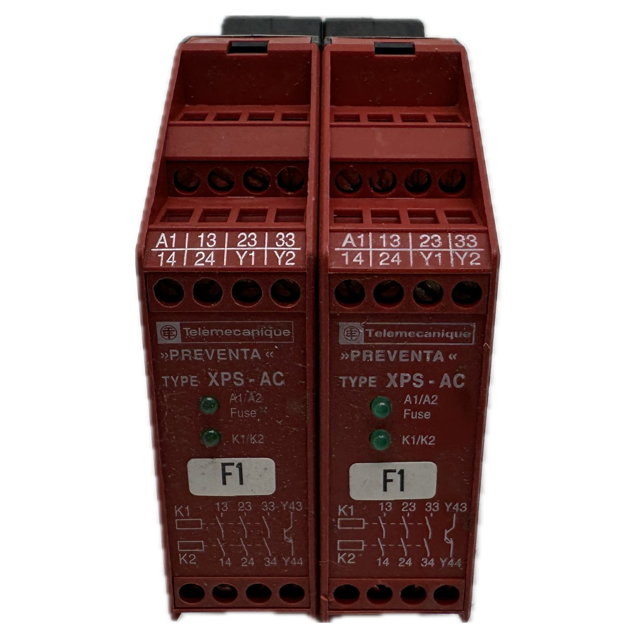 PQ5010 Posten 2 Stück Sicherheitsrelais Telemecanique XPS-AC XPSAC5121
