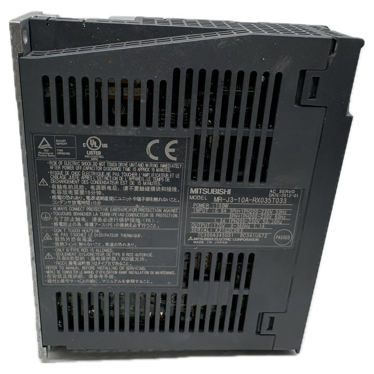 PQ5017 Servoregler Mitsubishi MR-J3-10A-RX035T033_3