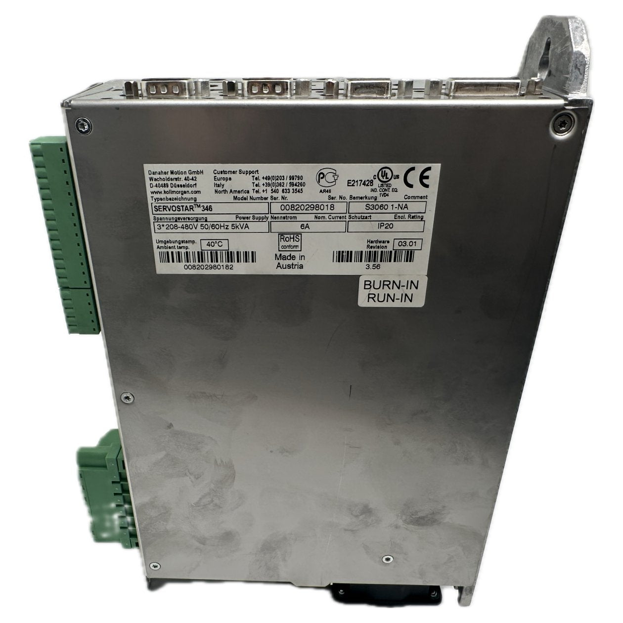 PQ5074 Servo Drive Danaher Motion Servostar 346 S3060 1-NA_3