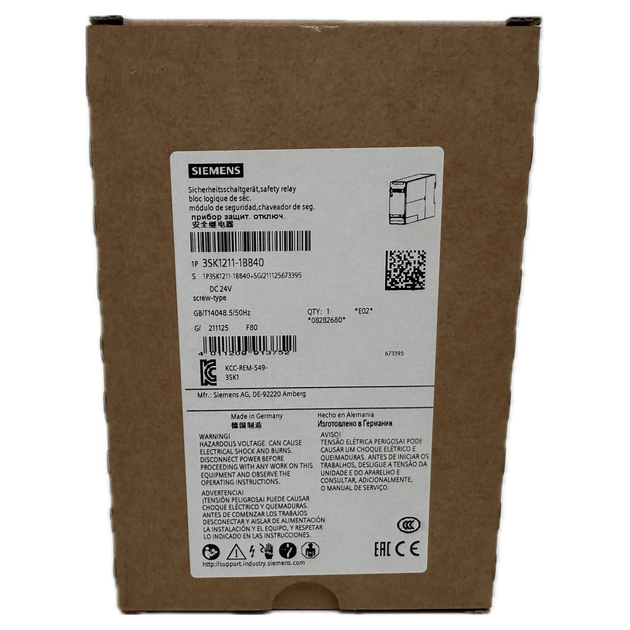 Sicherheitsschaltgerät Siemens 3SK1211-1BB40 OVP_3