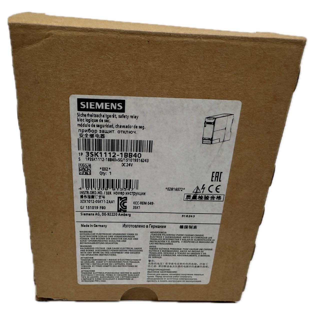 Sicherheitsrelais Siemens 3SK1112-1BB40 OVP_3