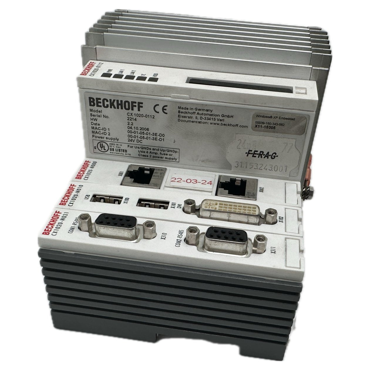 PQ5113 PC Einheit Beckhoff CX1020-0112 CX1020-N000 CX1020-N010 CX1020-N031_3