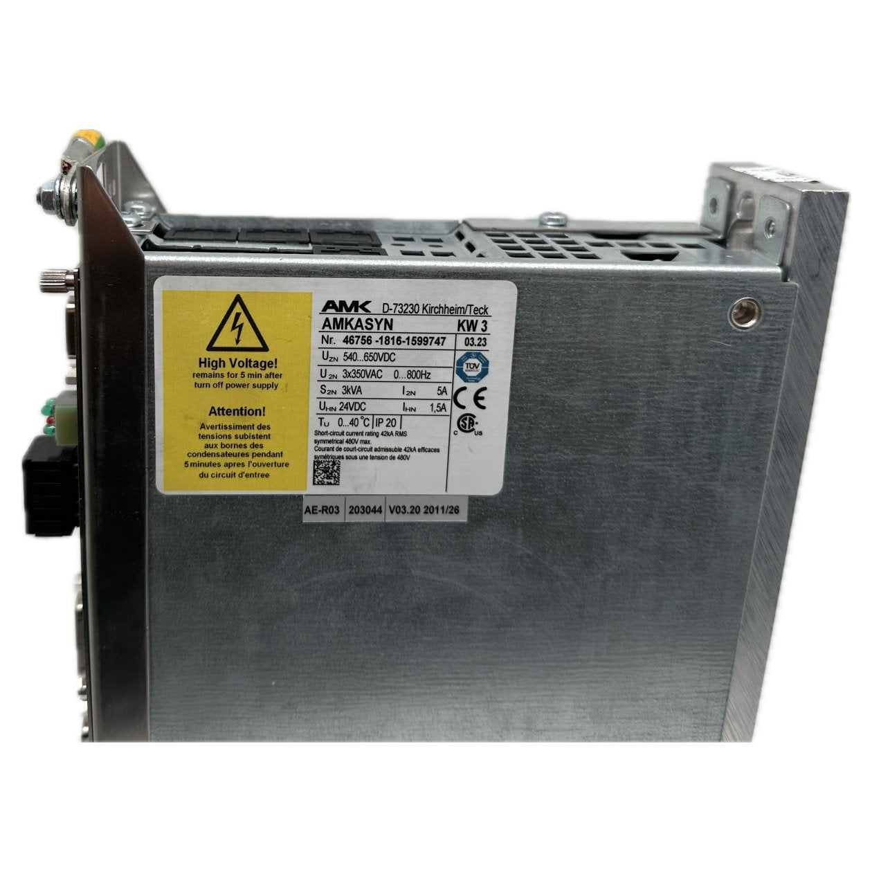 PQ5128 Servo Drive AMK KW3 46756 AE-R03 540-650VDC_3
