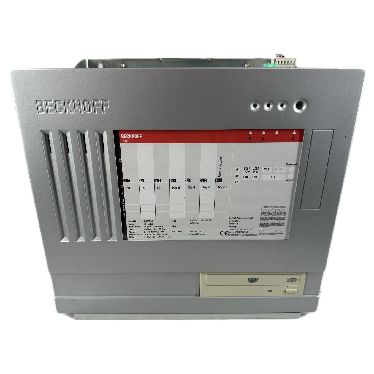 PQ5135 Industrie-PC Beckhoff C6140 Intel Core 2Duo CB1051-003