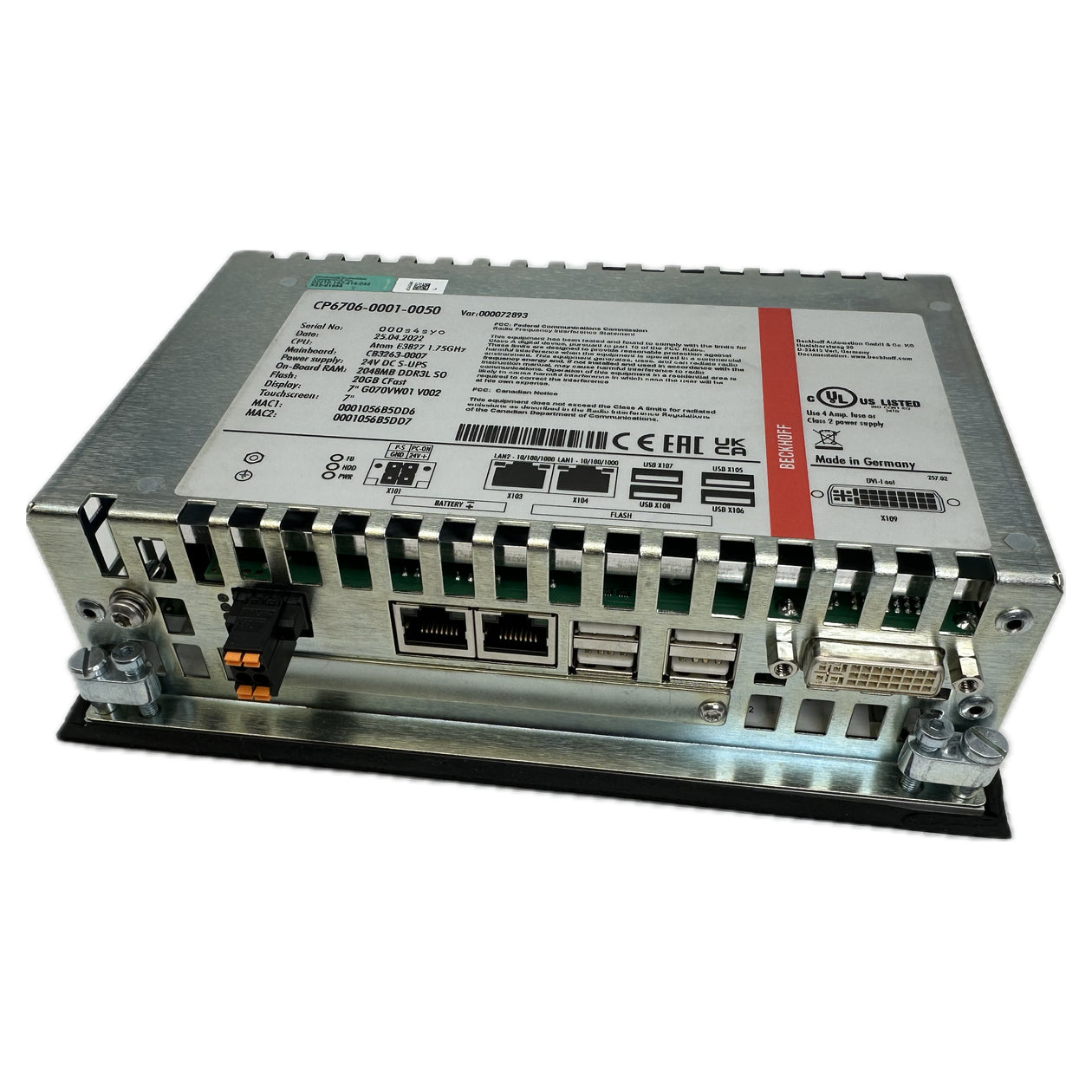 PQ5277 7 Zoll Touchpanel Beckhoff CP6706-0001-0050 24.4.2022 ohne Karton_2