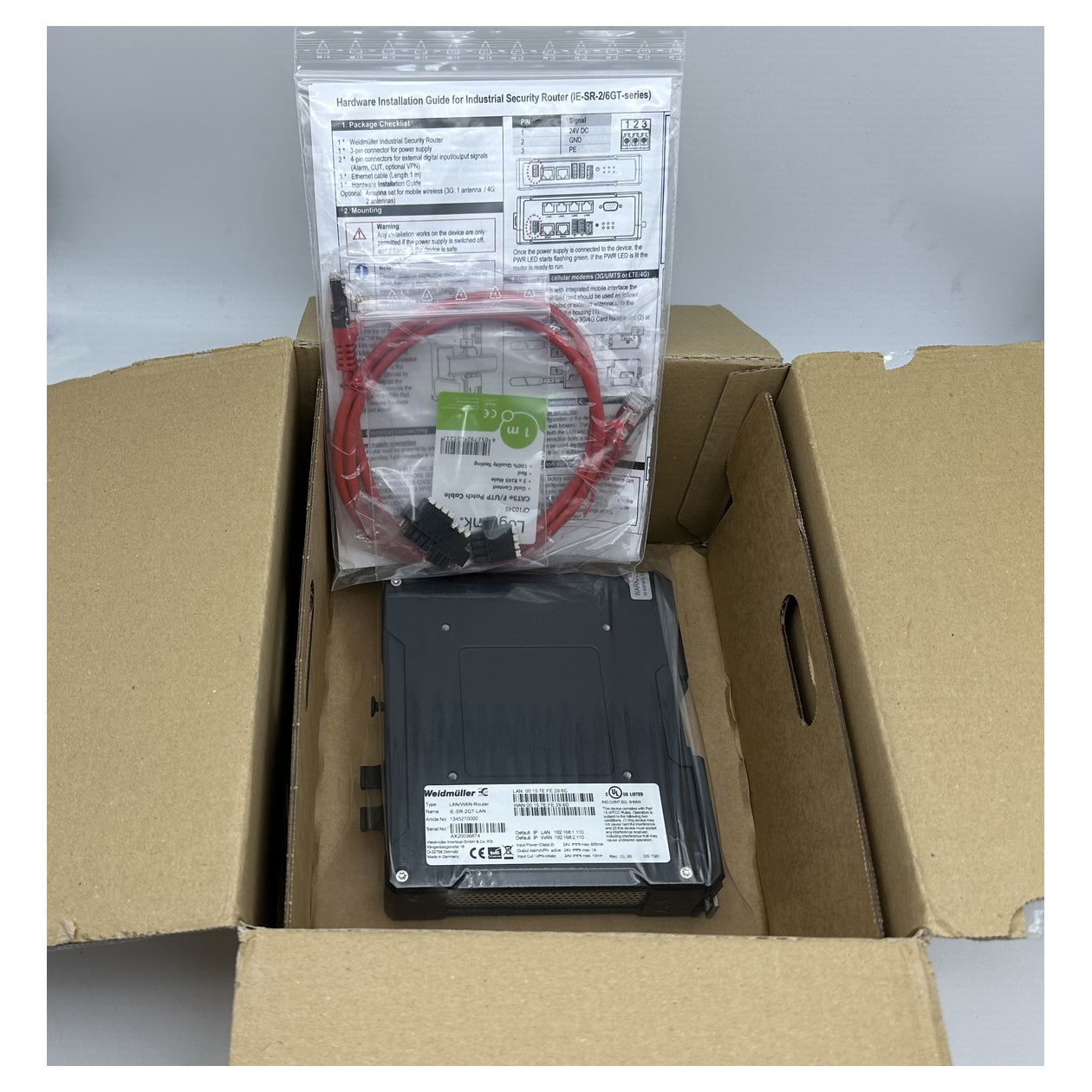 PQ5285 Lan Wlan Router Weidmüller IE-SR-2GT-LAN 1345270000 Karton defekt_2