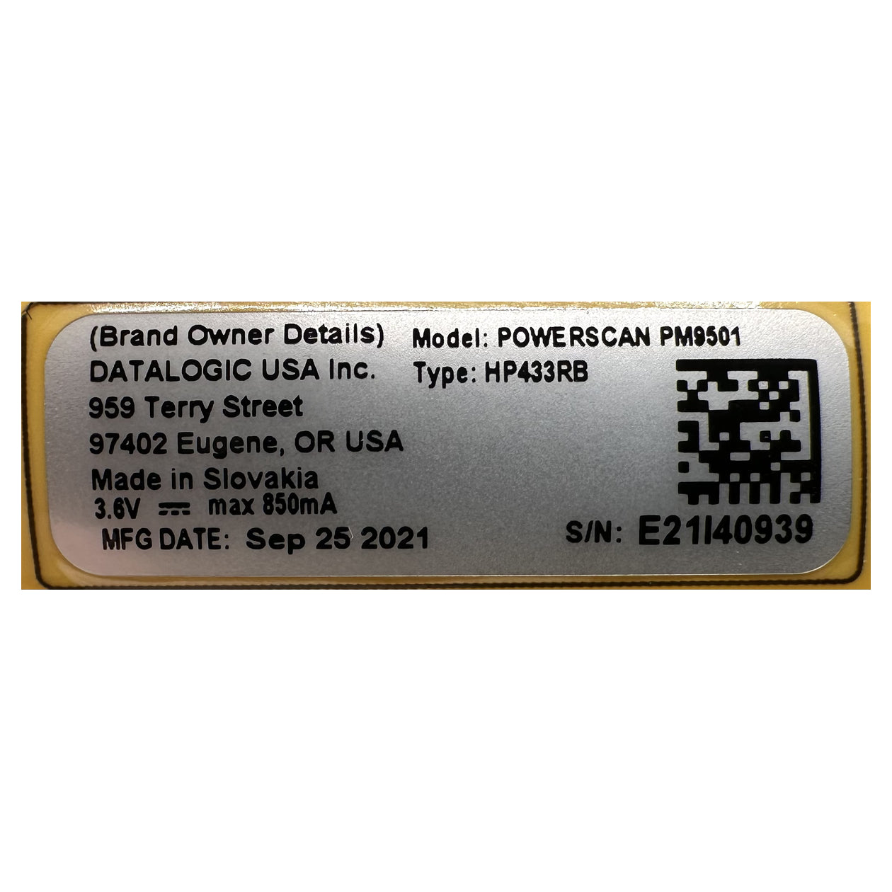 PQ5312 Barcodescanner Datalogic Powerscan PM9501 HP433RB OVP Inkl. Halterung_7
