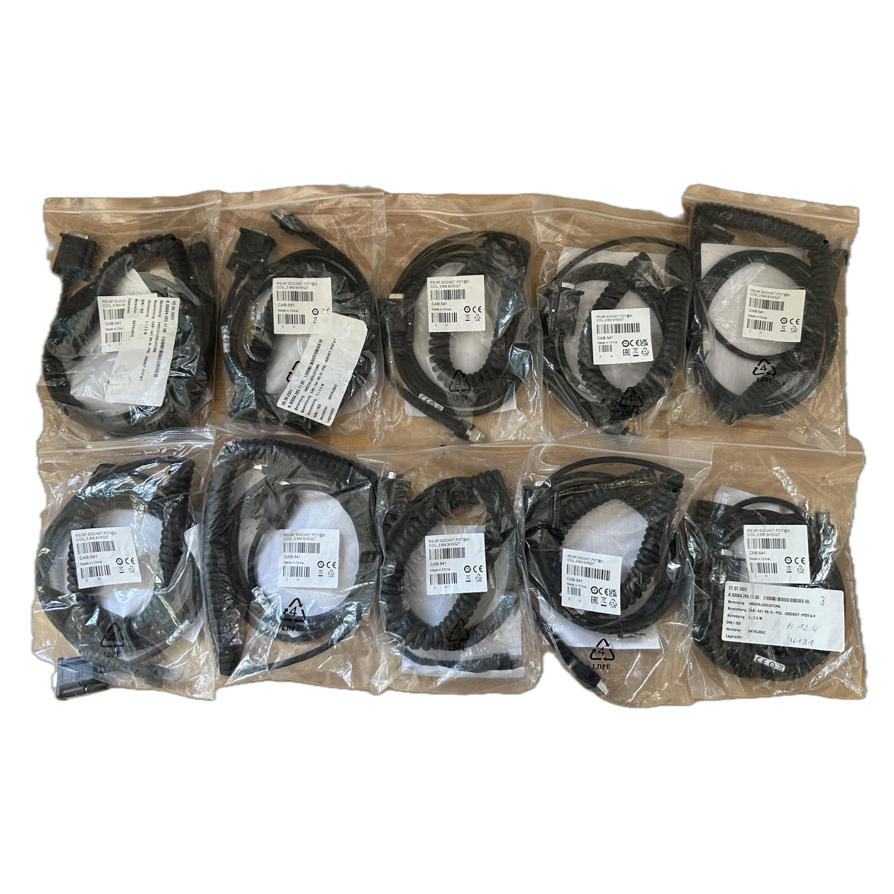 PQ5315 Posten 10 Stück Anschlussleitung Datalogic CAB-541 RS /9-POL._2