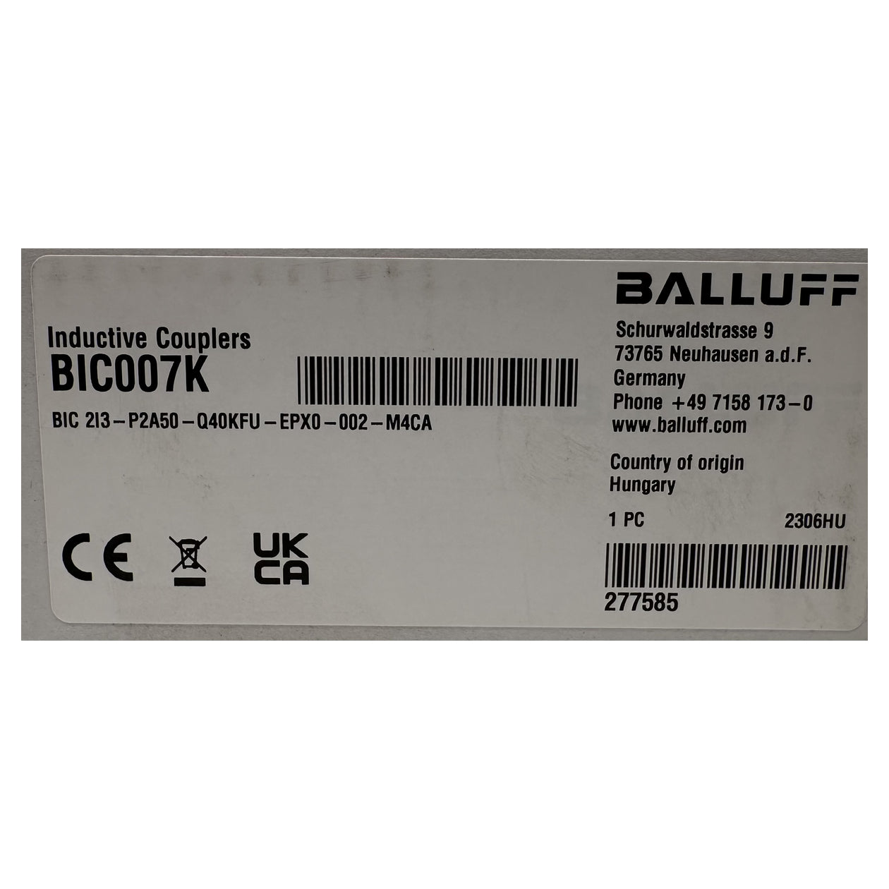 PQ5317 Induktiver Koppler Ballufff BIC007K BIC2I3-P2A50-Q40KFU-EPX0-002-M4CA OVP_5