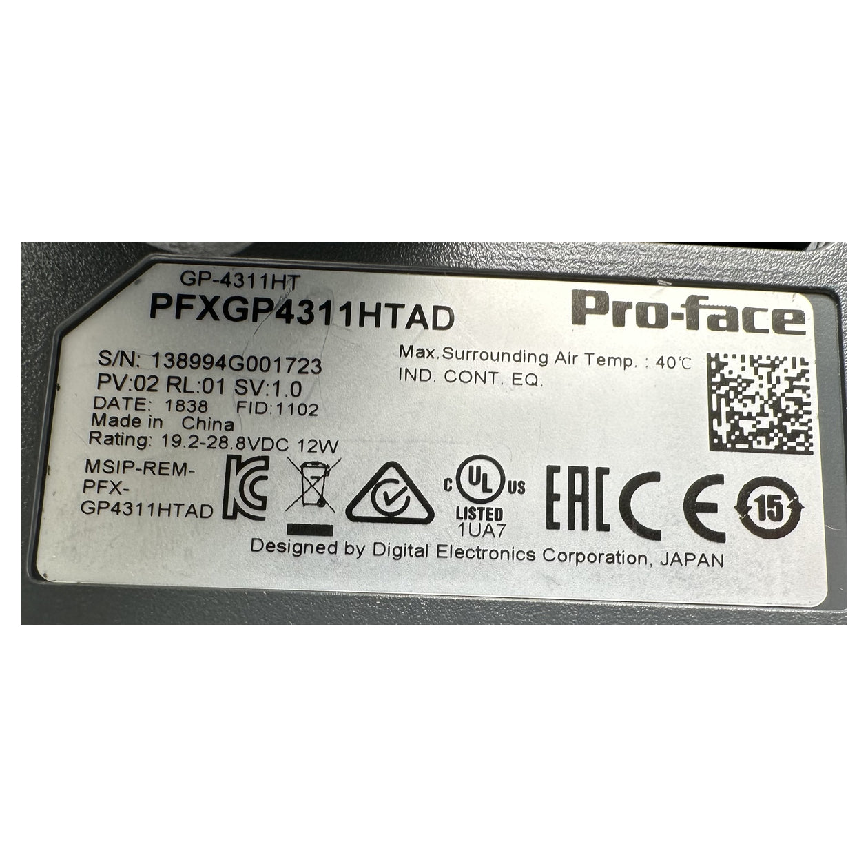 PQ5320 Touch Screen Panel Pro-face PFXGP4311HTAD OVP_6