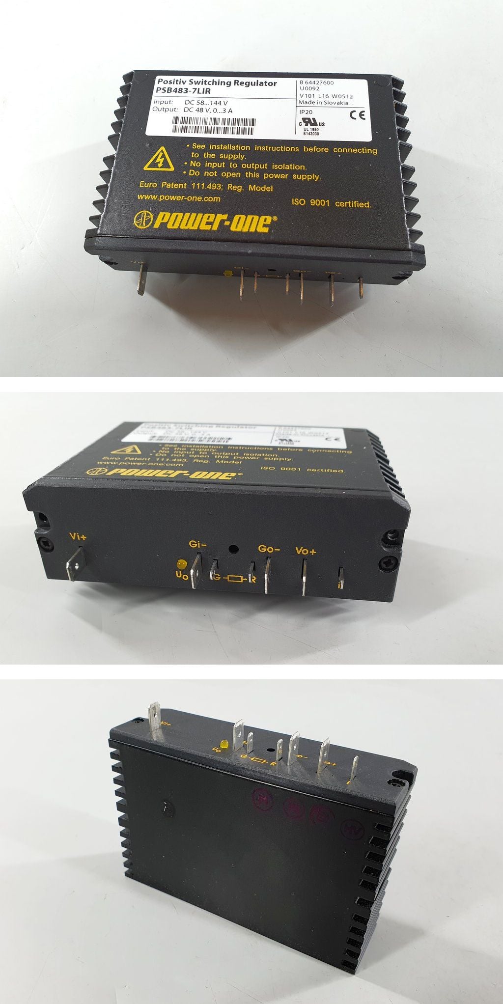 PQ884 Positiv Switching Regulator Power One PSB483-7LIR 48V DC_2