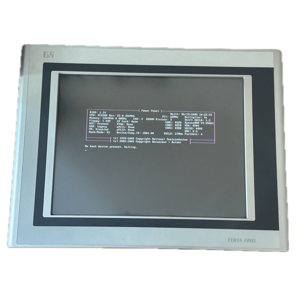 RJ112 Touch Panel B&R 5PP120.1505-37A Rev.E0