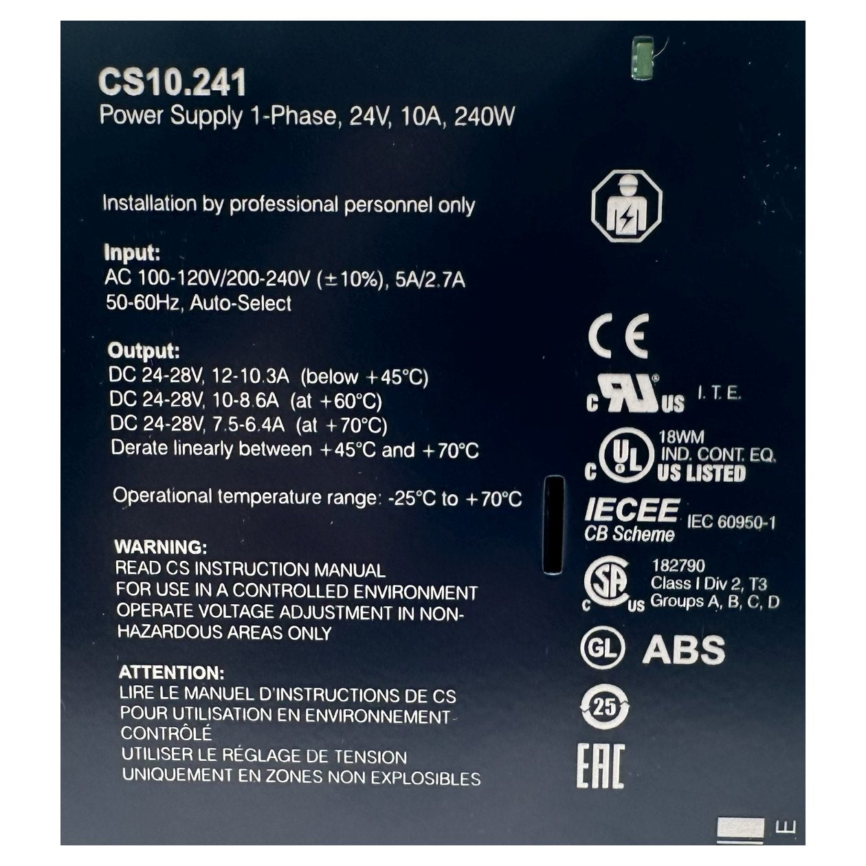 RJ209 Power Supply Puls CS10.241_3