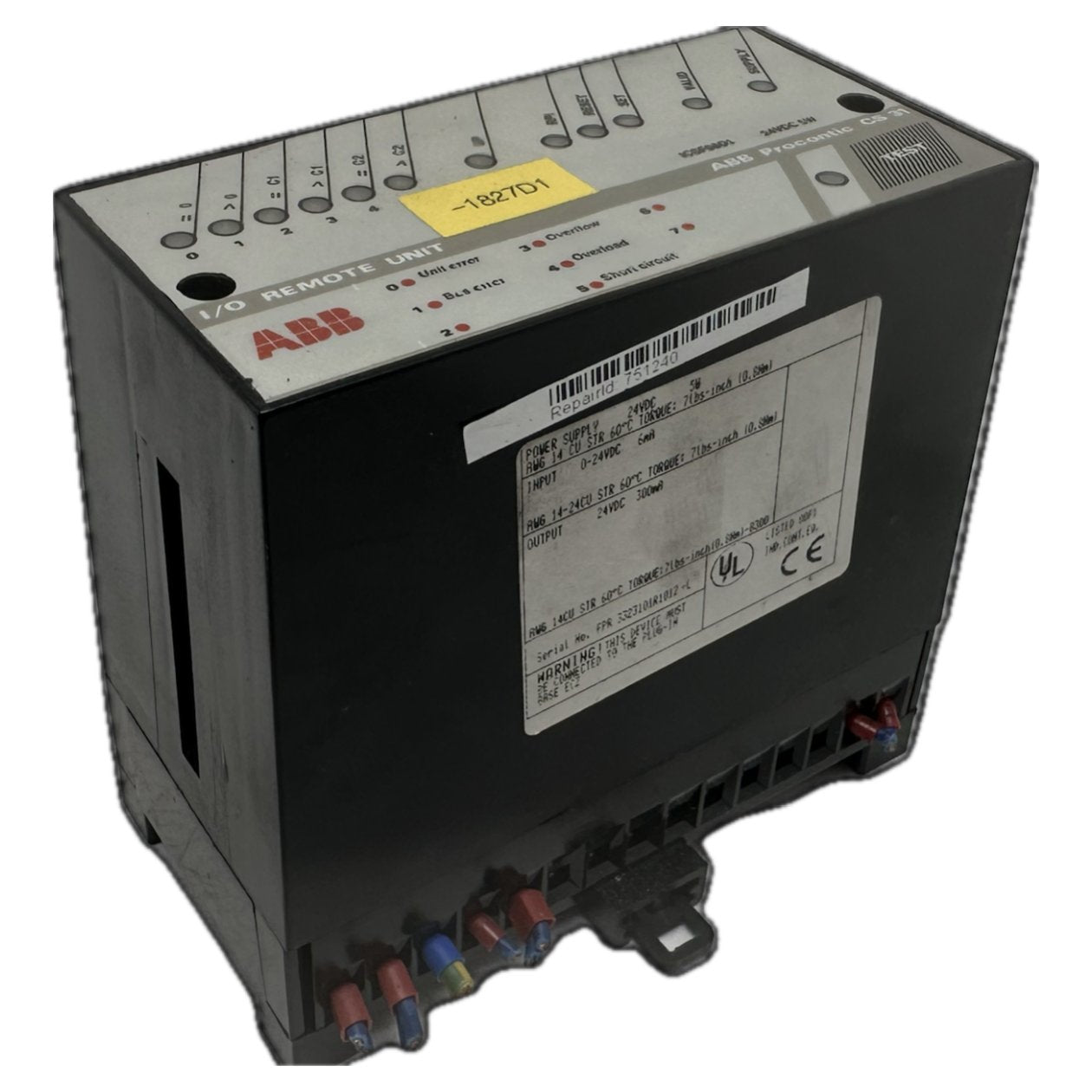 RJ235 I/O Remote Unit ABB ICSF08D1 CS31 CS 31