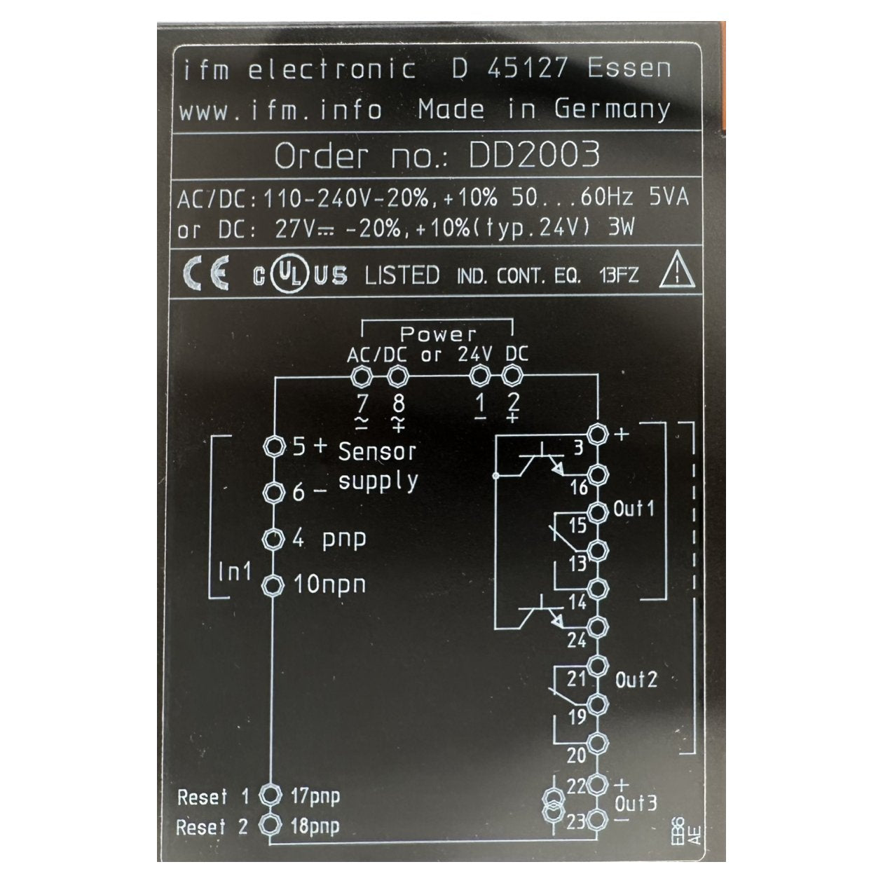 RJ247 Posten 3 Stück Electronic Monitor IFM FR-1_4