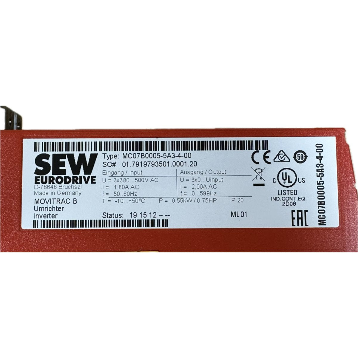 SEW MC07B0005-5A3-4-00-4