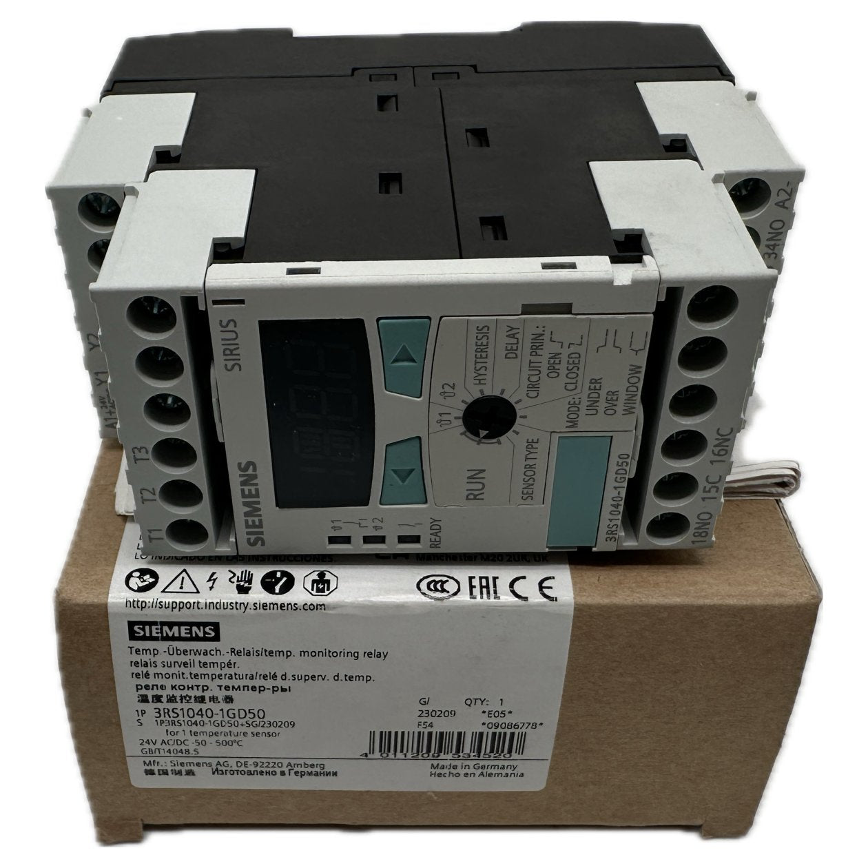 RJ490 Temperatur Überwachungsrelais Siemens 3RS1040-1GD50