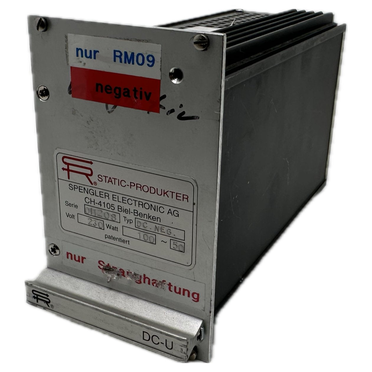 RJ509 Static-Produkter Spengler DC.NEG. DC-U 50-100W 230V