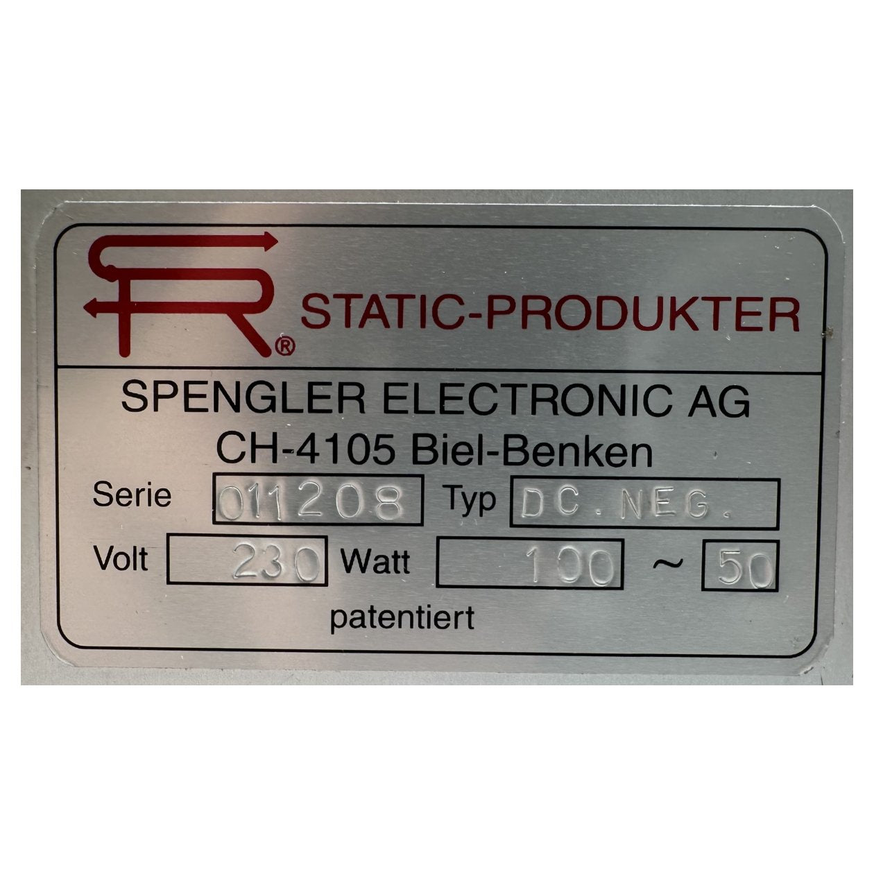 RJ509 Static-Produkter Spengler DC.NEG. DC-U 50-100W 230V_3