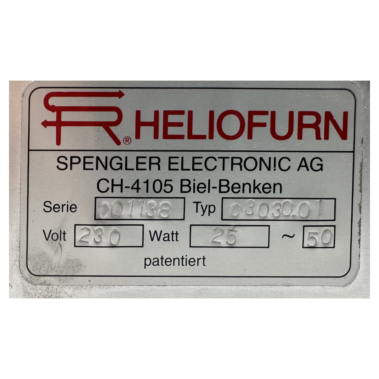 RJ519 Heliofurn Spengler C3030.01 23V 25-50W_3