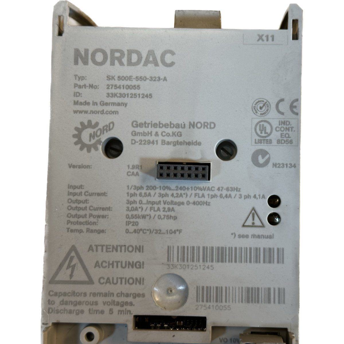 DJ195 Frequenzumrichter Nordac SK 500E-550-323-A